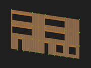 Fachada de edificio de escuela de pórticos de madera con RFEM