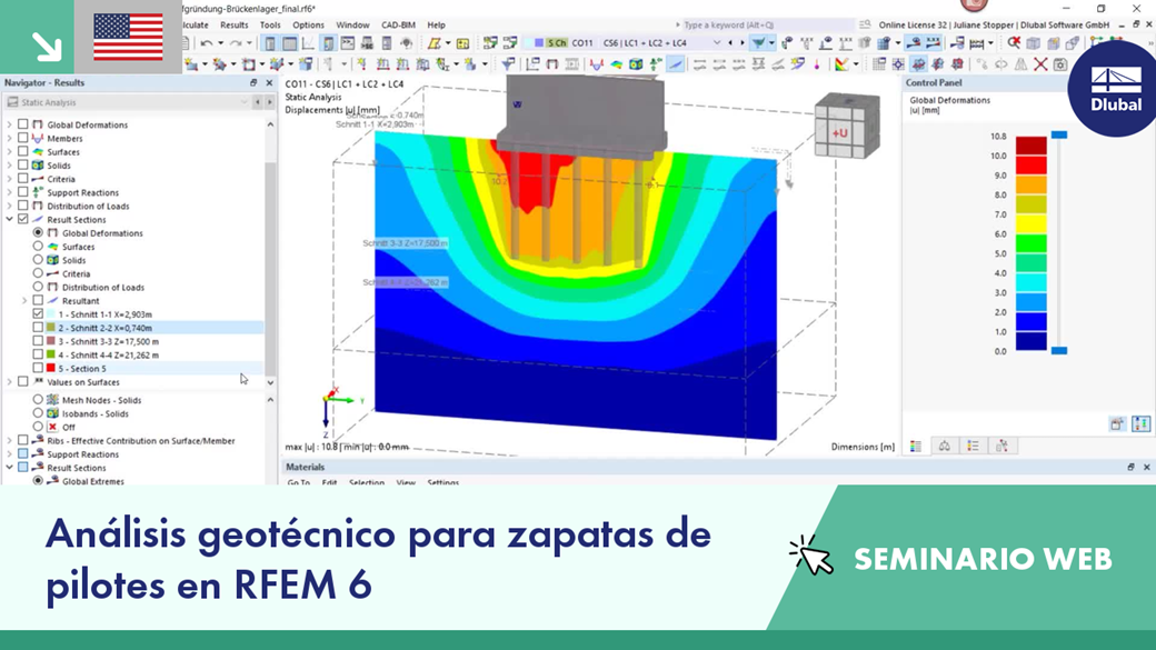 Análisis geotécnico con RFEM 6: Webinar sobre cimentaciones de pilotes
