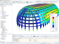 Deformaciones del hangar para dirigibles en RFEM | © Marx Krontal Partner, MKP GmbH