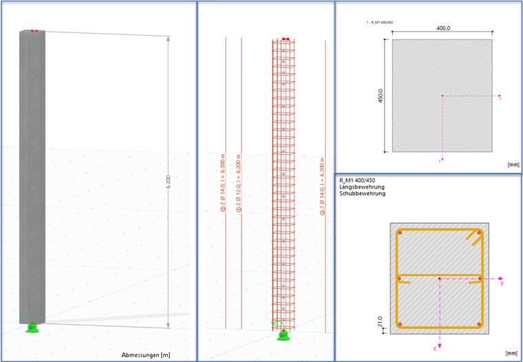 Representación esquemática de un sistema estructural | Visión de conjunto del modelo