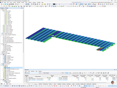 El modelo de RFEM de cubierta de madera contralaminada en Vilstalhalle de Vilsbiburg muestra la adición de otro piso.