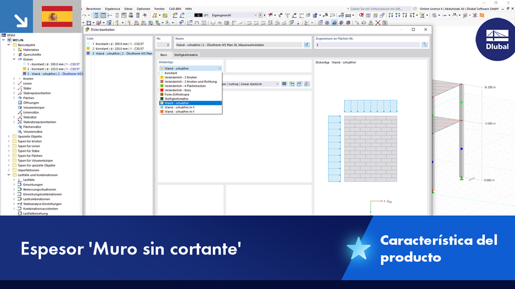 Nueva característica del producto RFEM | Sin cortante en el muro, en X e Y para estructuras de muro sin cortante