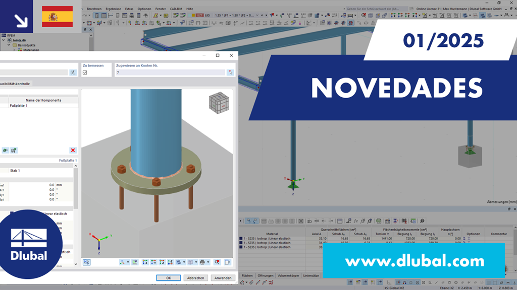 Imagen de la actualización de software VG 005255 con nota sobre las nuevas características en WIN 01/25