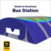Modelo de estación de autobuses descargable disponible para revisión.