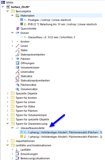 Modelo de composición del vidrio | Navegador Datos con una configuración avanzada para el vidrio