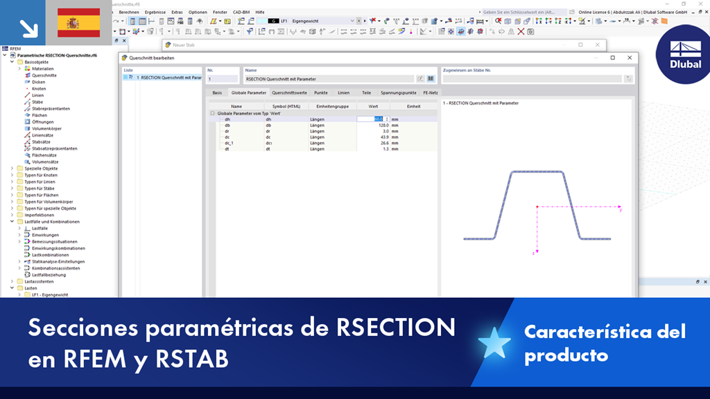 Parametrische RSECTION-Querschnitte in RFEM und RSTAB veranschaulicht