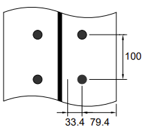 Imagen que muestra la relación de separación entre las filas 1 y 2 en un diseño estructural.