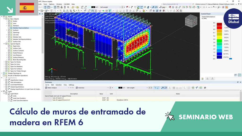 Seminario web sobre cálculo de muros de entramado de madera con RFEM 6 - VG 005322
