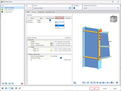 Interfaz que muestra la configuración del análisis de rigidez para elementos estructurales mediante el complemento Uniones de acero
