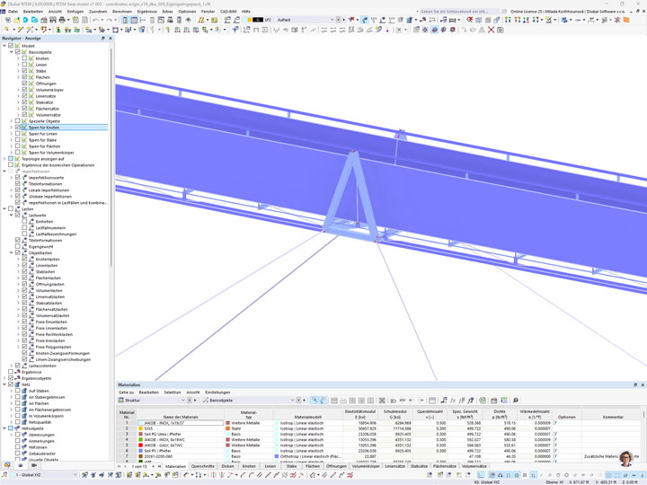RFEM-Modell der LaPendenta-Hängebrücke in Disentis/Mustér | Sechs Haupttragseile und Abspannseile im Einsatz
