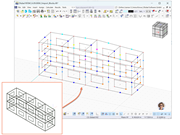 RFEM 6 muestra la explosión de bloques al utilizar la opción "Explode blocks" durante la importación de archivos DXF.