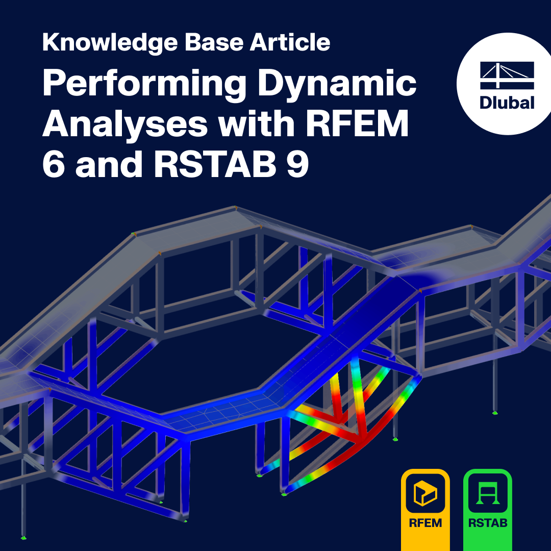 Explicación de las características y complementos de análisis dinámico en RFEM 6 y RSTAB 9, ilustrando cómo realizar simulaciones complejas con precisión.