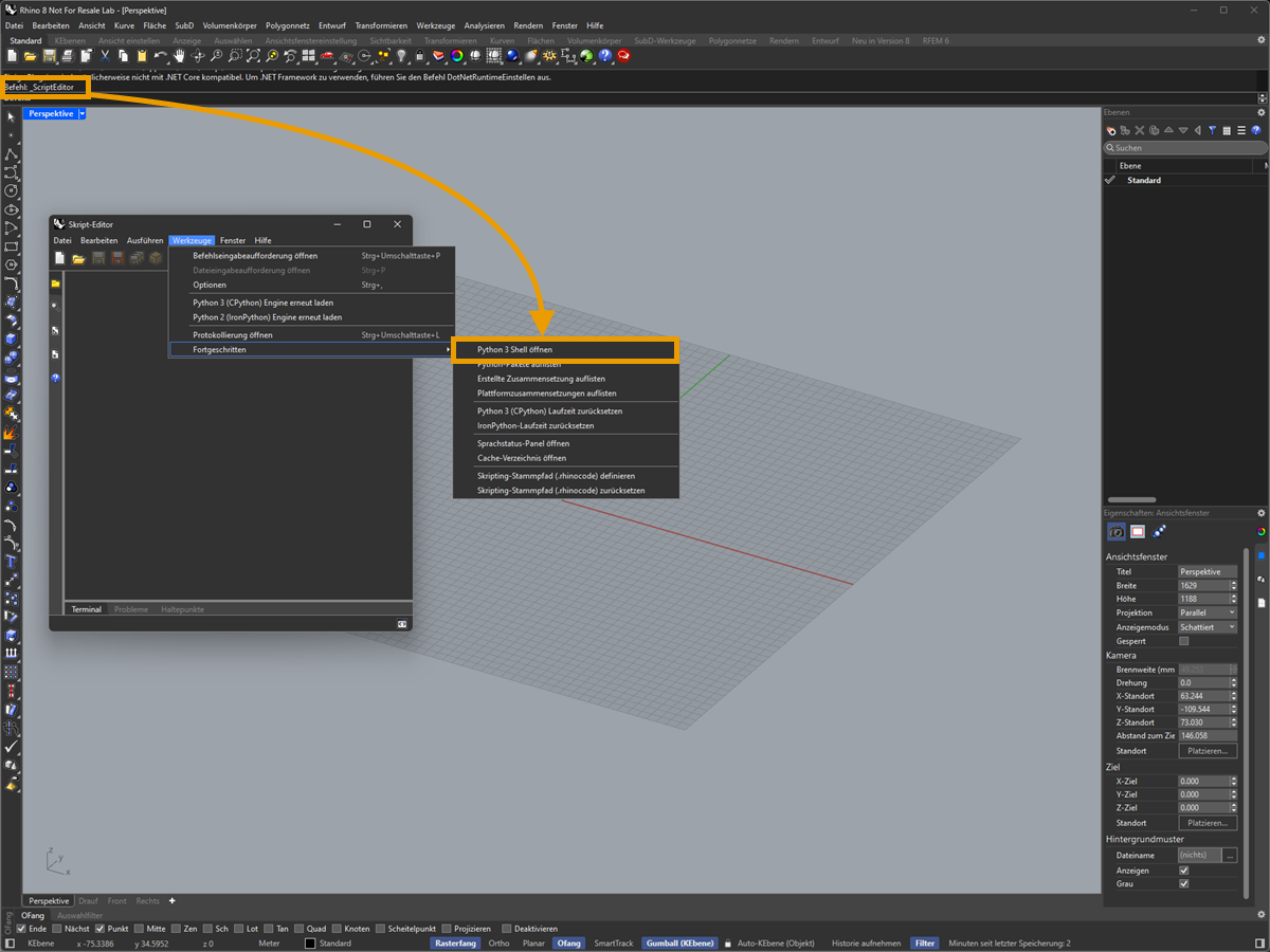 Demostración de integración de API en Rhino y Grasshopper para modelado y análisis.