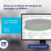 Retos en el diseño de tanques de hormigón en RFEM 6