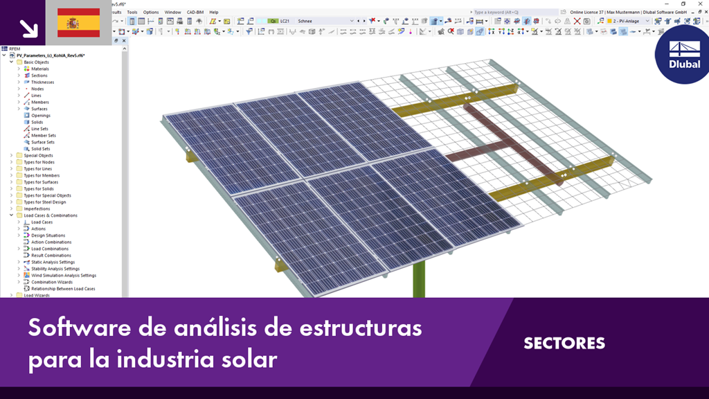 Software de cálculo de estructuras para optimizar estructuras solares en la industria energética.
