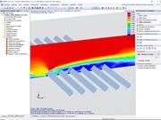 Campo de velocidades de seguidores solares en RWIND © Axial Structural Solutions.