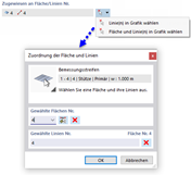 Definición gráfica de superficie y línea para bandas de cálculo