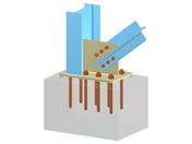 Modelo 005686 | Base de pilar con cartela y conexión diagonal atornillada