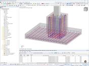 Cálculo de una cimentación en cáliz con complemento de RFEM para cimentaciones de hormigón con lados lisos o con llaves. Aplicación práctica que muestra la variedad de opciones.