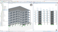 Exploración de la distribución de cargas y optimización de diseño en modelos estructurales utilizando el complemento de Modelo de edificio en RFEM 6.
