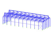 Estructura del hangar de mantenimiento en el aeropuerto de Hamburgo