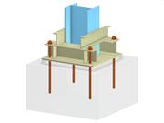 Modelo 005824 | Base del pilar con barra transversal de anclaje