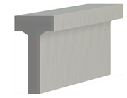 Viga de concreto armado con textura