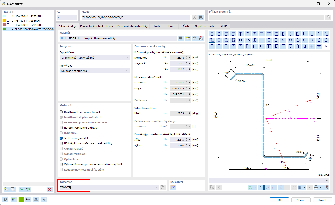 Nombre de sección definida por el usuario