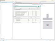 Vista general de la configuración de diseño de hormigón para cimentaciones empleando la funcionalidad del complemento del software.