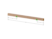 Viga de madera configurada para una optimización avanzada con el módulo Optimización y estimación de costos y emisiones de CO₂.