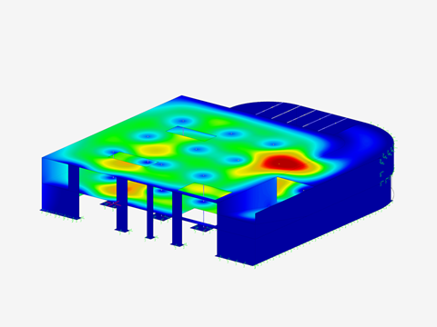 Pancarta de RFEM mostrando soluciones de análisis de elementos finitos.