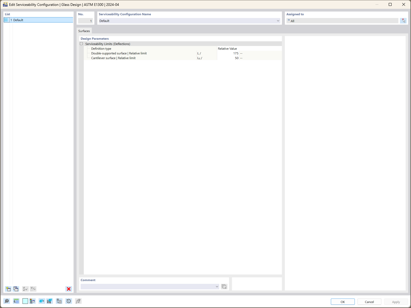 RFEM 6 analiza los límites de flecha para paneles de vidrio según las normativas IBC Y ASTM E1300-24