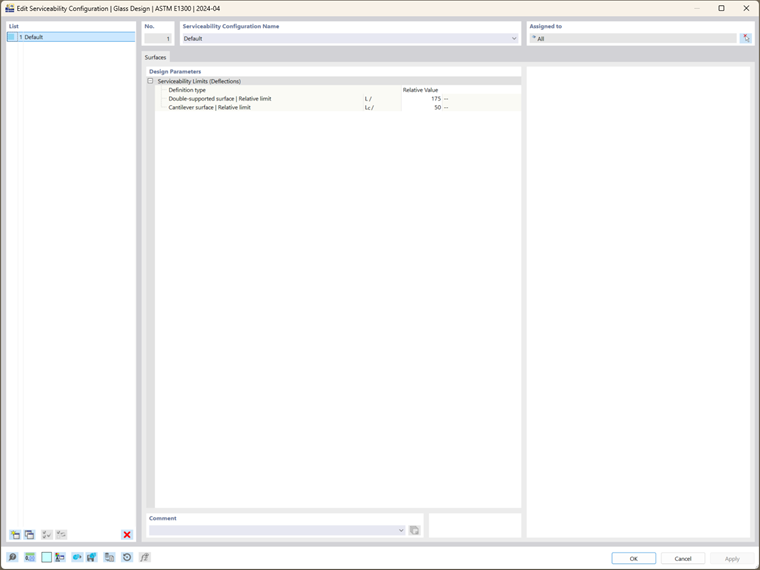 RFEM 6 analiza los límites de flecha para paneles de vidrio según las normativas IBC Y ASTM E1300-24