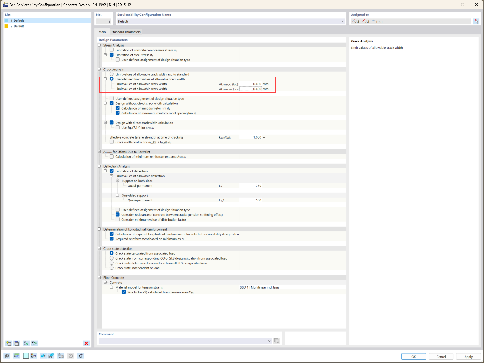Visualización de verificaciones en ELU en RFEM 6, enfocándose en criterios de flecha.