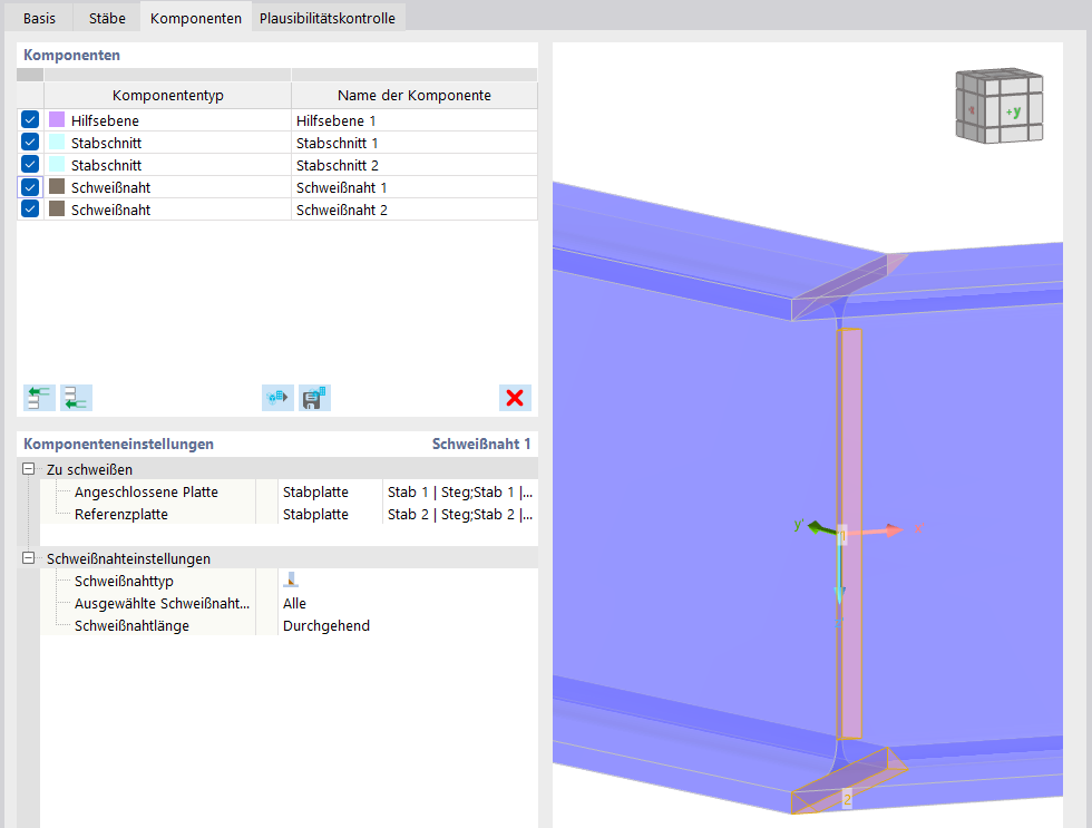 Cordón de soldadura entre las almas y las alas inferiores