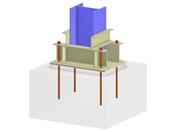 Modelo 005823 | Base del pilar con barra de anclaje transversal