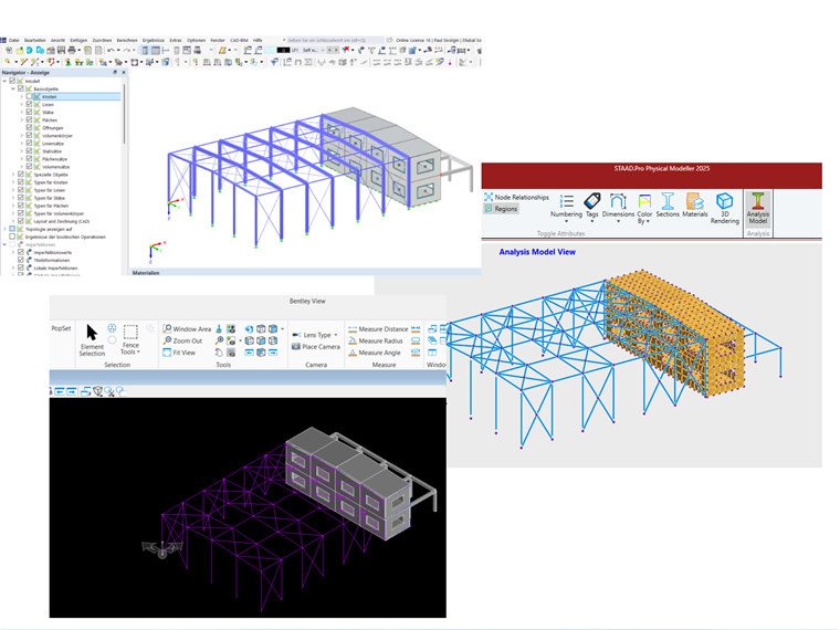Exportación a STAAD.Pro y representación en Bentley View