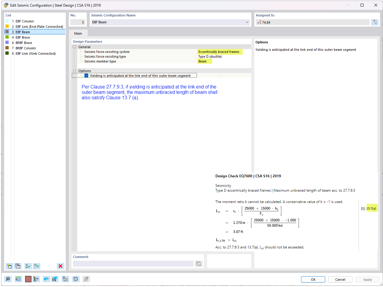 Pórticos con arriostramiento excéntrico - Viga