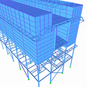 La planta de filtro Medupi está diseñada para la producción de energía a base de carbón, mostrando elementos de ingeniería y construcción complejos