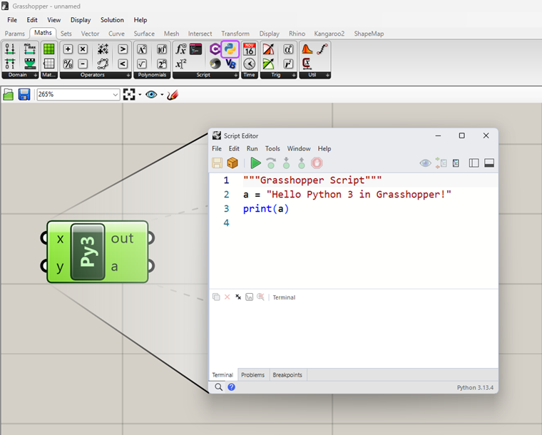 Secuencia de comandos de Grasshopper