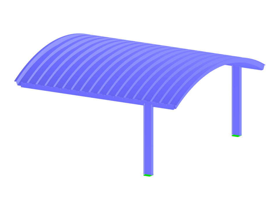 Modelo 006073 | Estructura de acero de sombra para aparcamiento