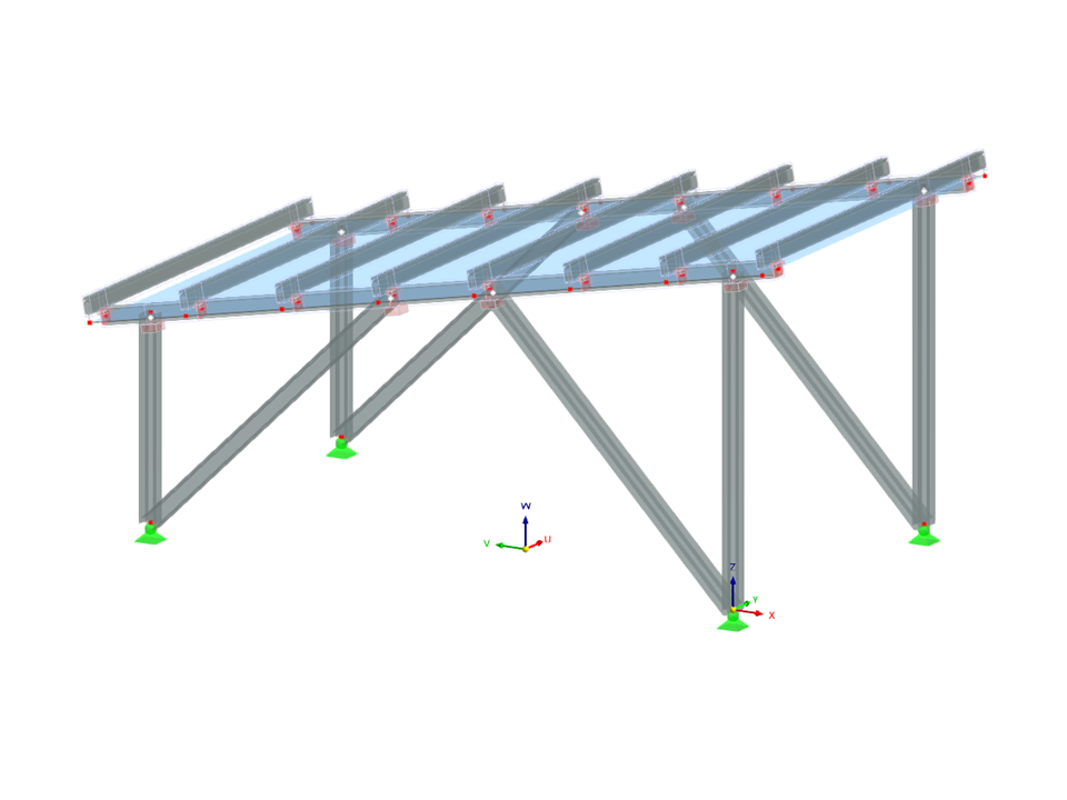 Estructura de un garaje adosado de aluminio según CSA S157-17