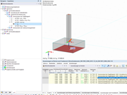 Resultante vertical para la comprobación de flotación bajo una cimentación aislada en RFEM 6