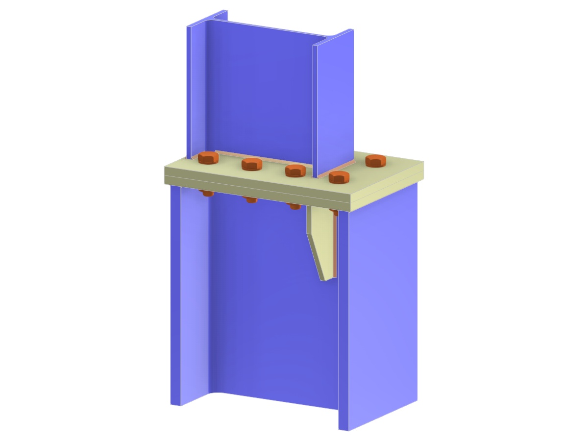 Modelo 006134 | Empalme de columna mediante placa de extremo de profundidad total y nervio