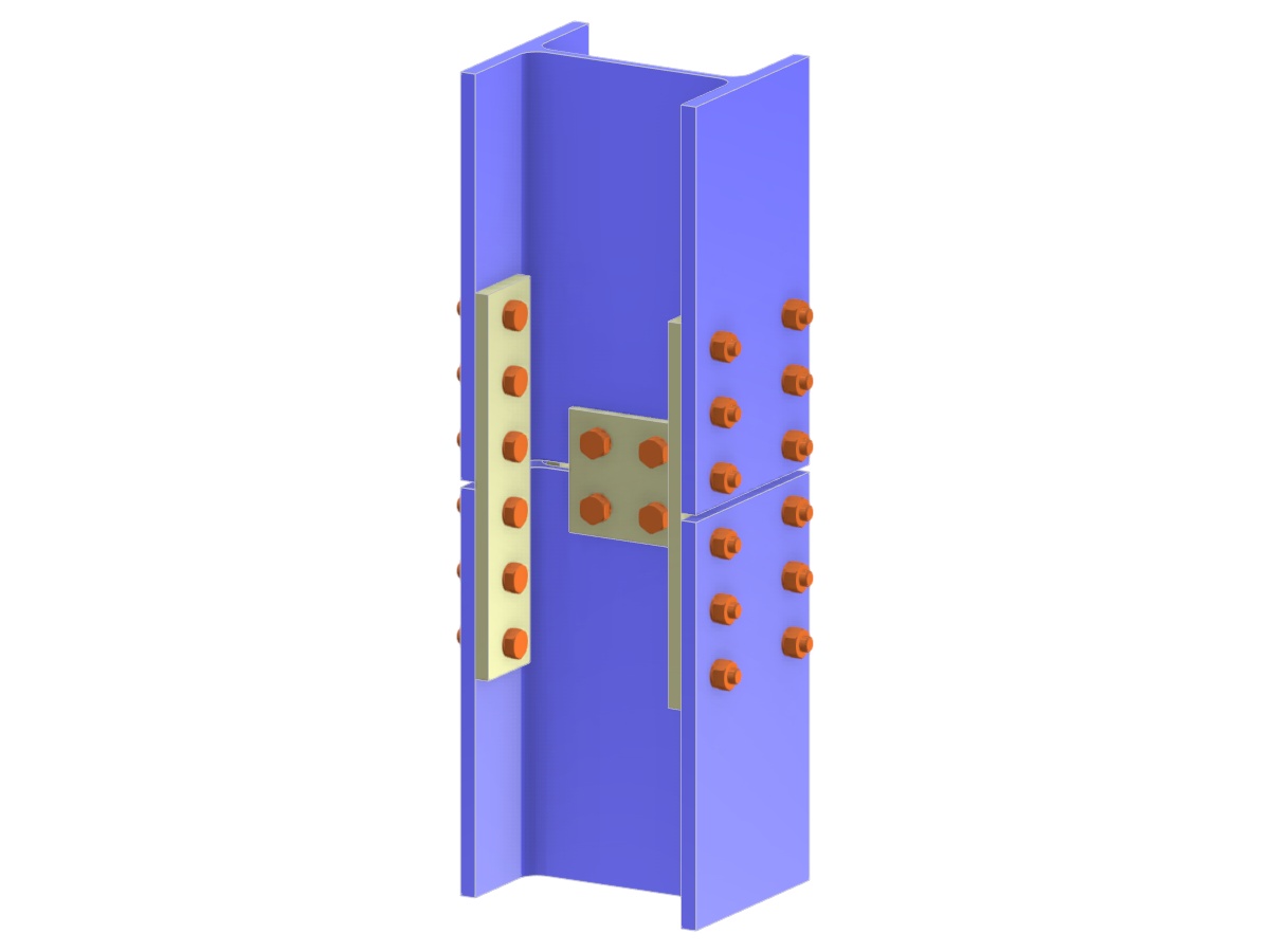 Modelo 006140 | Empalme de columna con cubrejuntas interiores no portantes