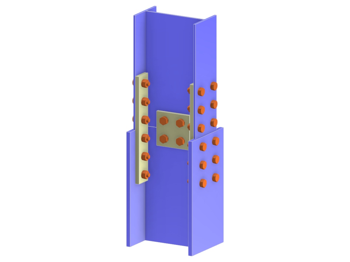 Modelo 006144 | Empalme de Columna con Placas de Cubierta Internas de Apoyo