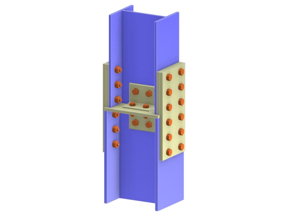 Modelo 006148 | Empalme de pilar con placa del capitel, casquillos, cubrejuntas externas de apoyo y rellenos