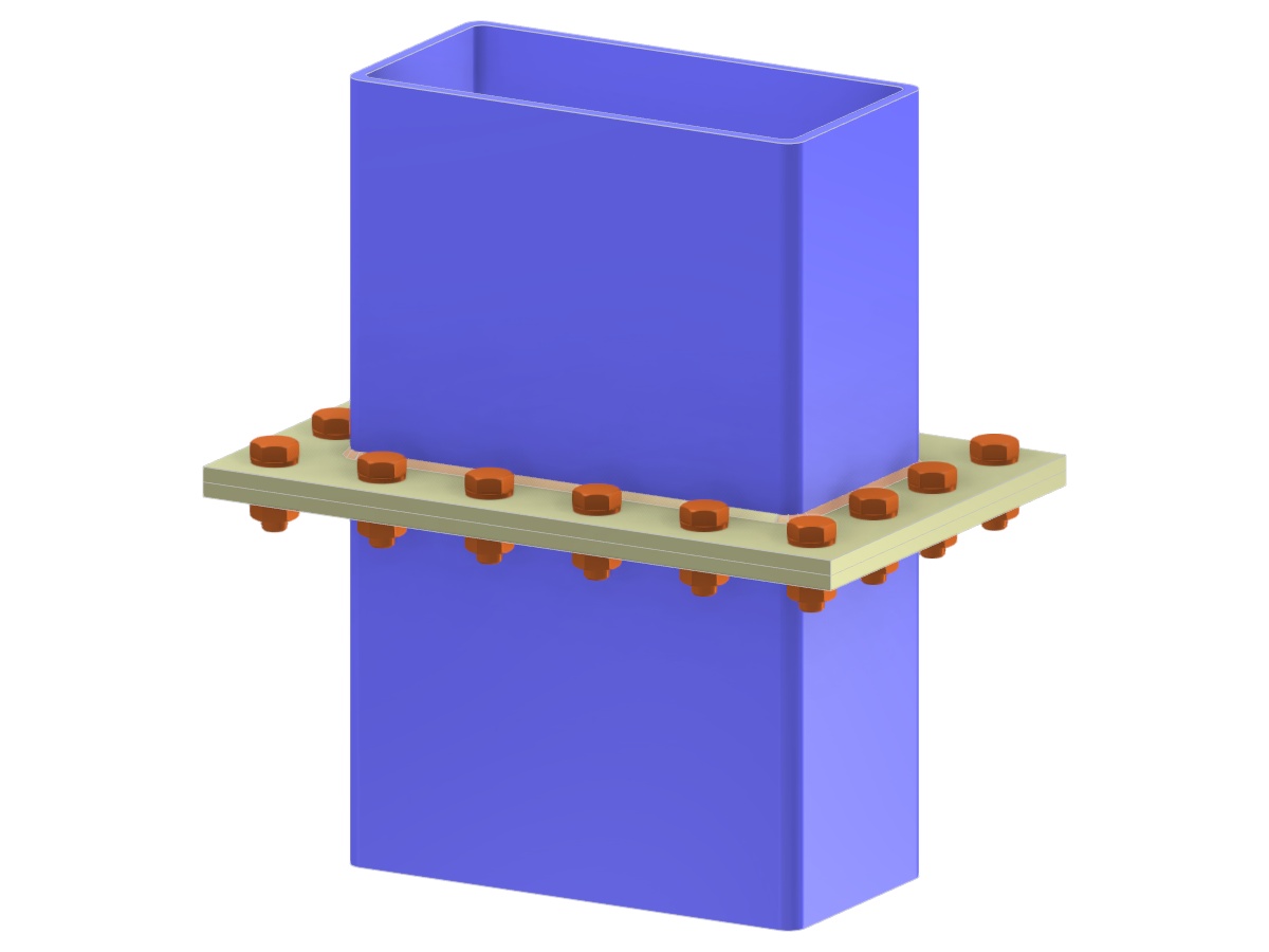 Modelo 006153 | Conexión de columna con chapa frontal extendida a placa