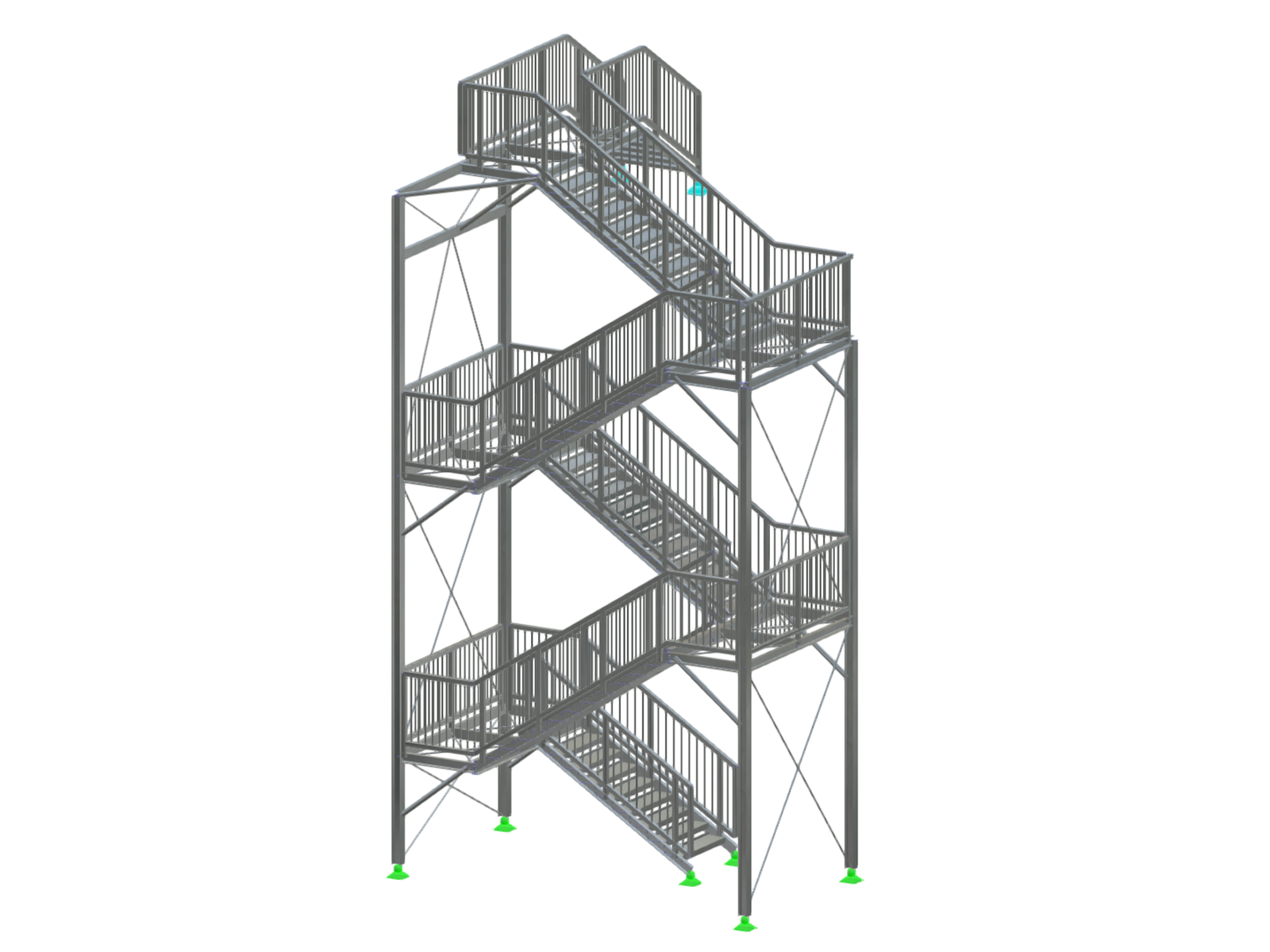 El autor del modelo "Torre de escaleras" es Patrik Andel del Departamento de Estructuras de acero y de madera de la ČVUT en Praga. El trabajo forma parte del concurso Dlubal Talent.