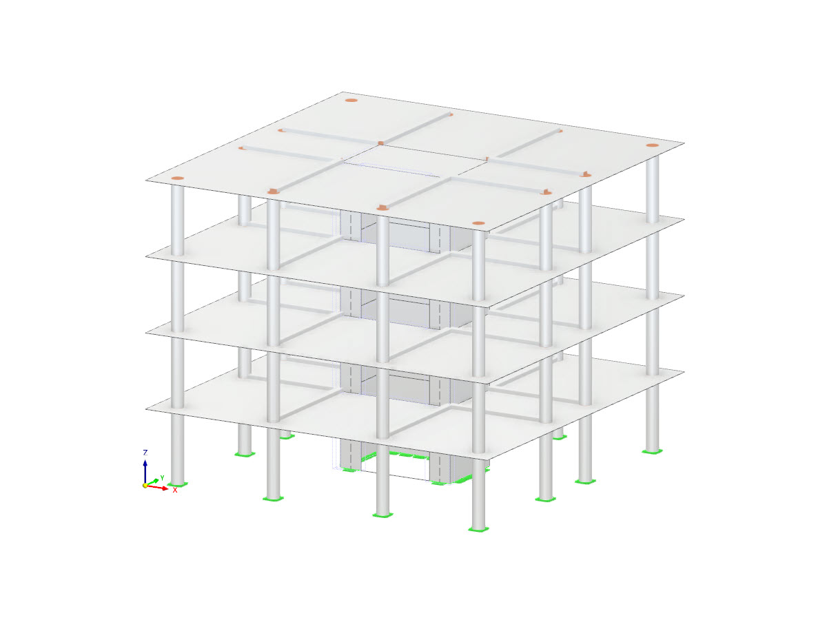 Model 006219 | 3D Concrete Multistory Building with Story Definitions